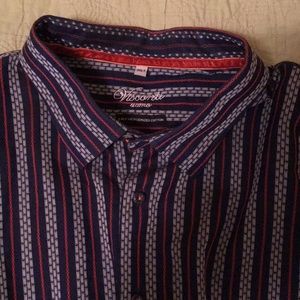 25% ALL. Men’s VISCONTI uomo 3XLT Multi-stripe Hidden Tab Collar. Color-Navy